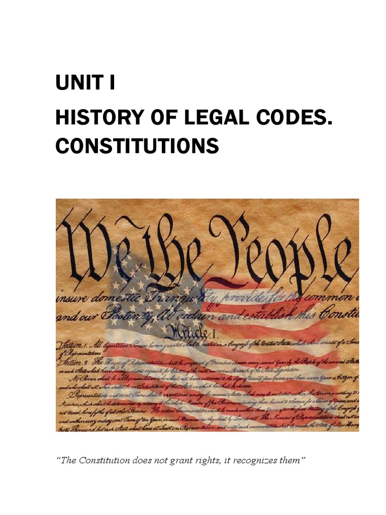 Unit 1 Legal Codes PDF United States Constitution Moldova