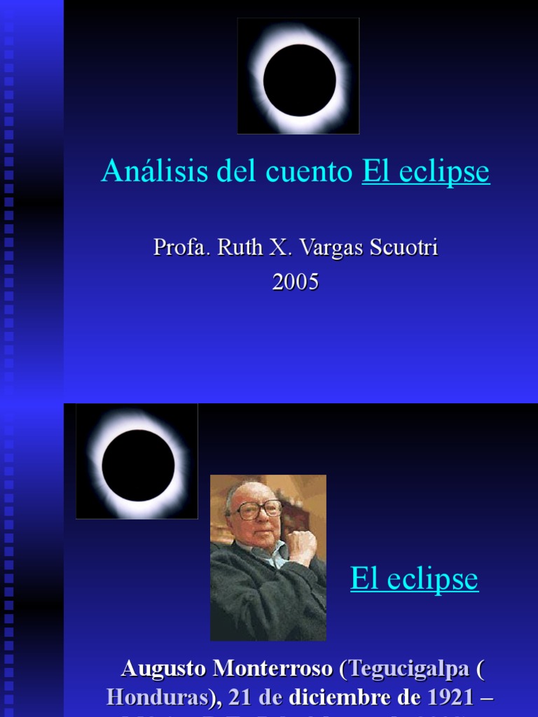 Análisis del cuento El eclipse Ficción y literatura