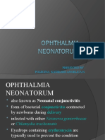 Neonatal Conjunctivitis Prevention and Treatment