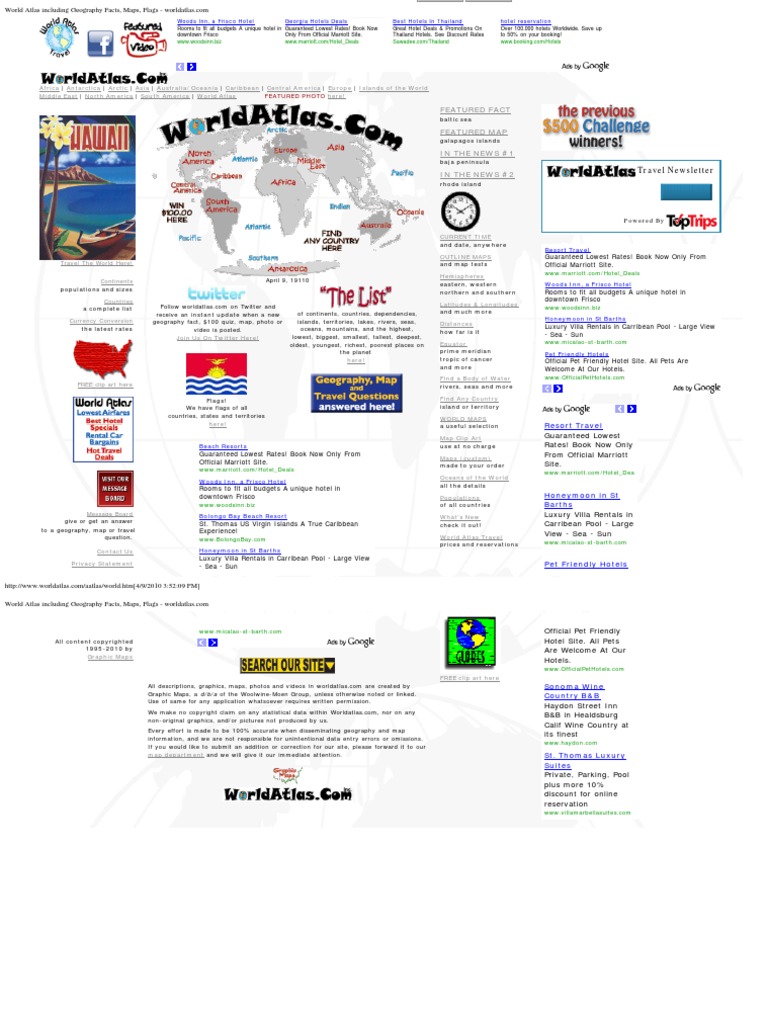 World Atlas Including Geography Facts, Maps, Flags - World Atlas | PDF ...
