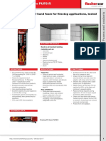 One-Component PU Hand Foam For Firestop Applications, Tested EI 240