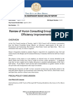 Review of Huron Consulting Group Report On Efficiency Improvements