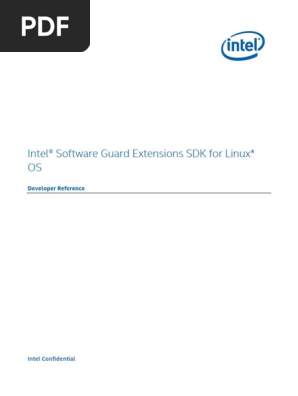 Intel Sgx Sdk Developer Reference Linux 1 9 Open Source Library Computing Operating System