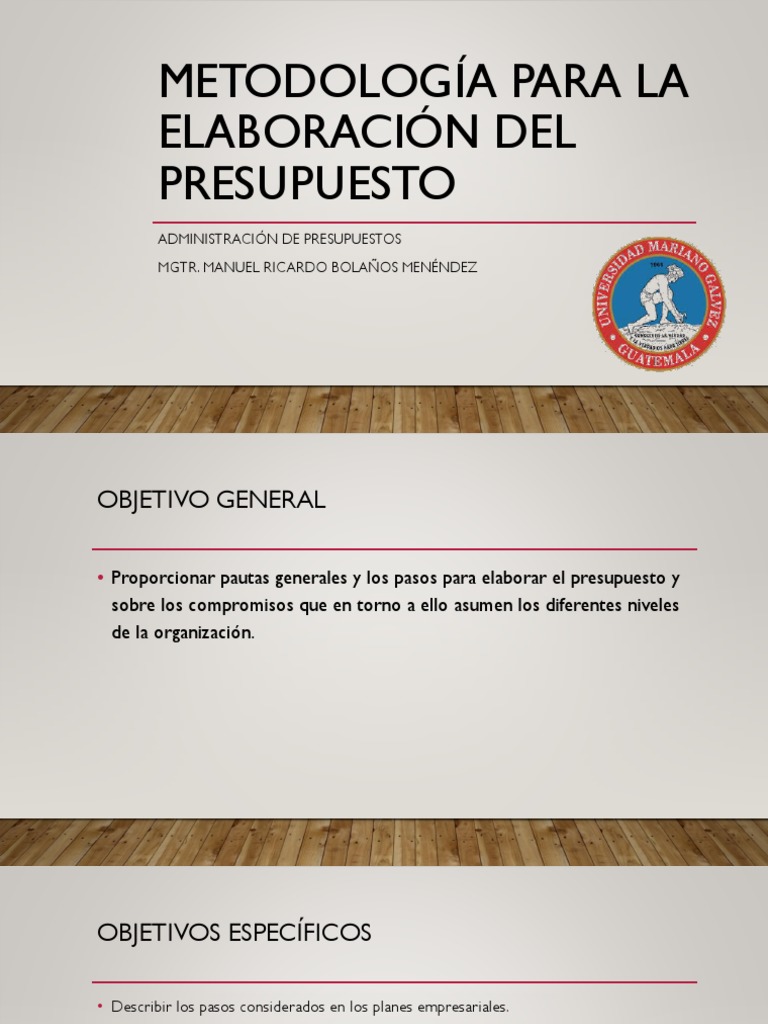 Metodología Para La Elaboración De Un Presupuesto. – Silke Nolden