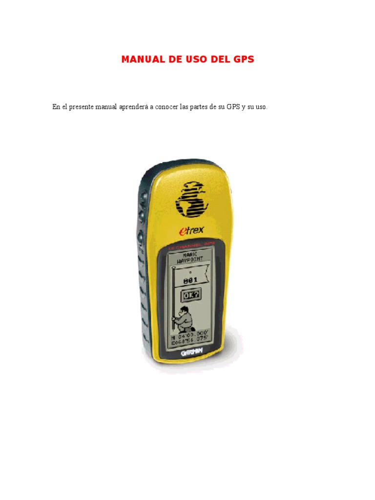 Manual de Uso Del GPS | Descargar gratis PDF | Sistema de ...