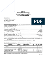 NTE85 Silicon NPN Transistor Datasheet