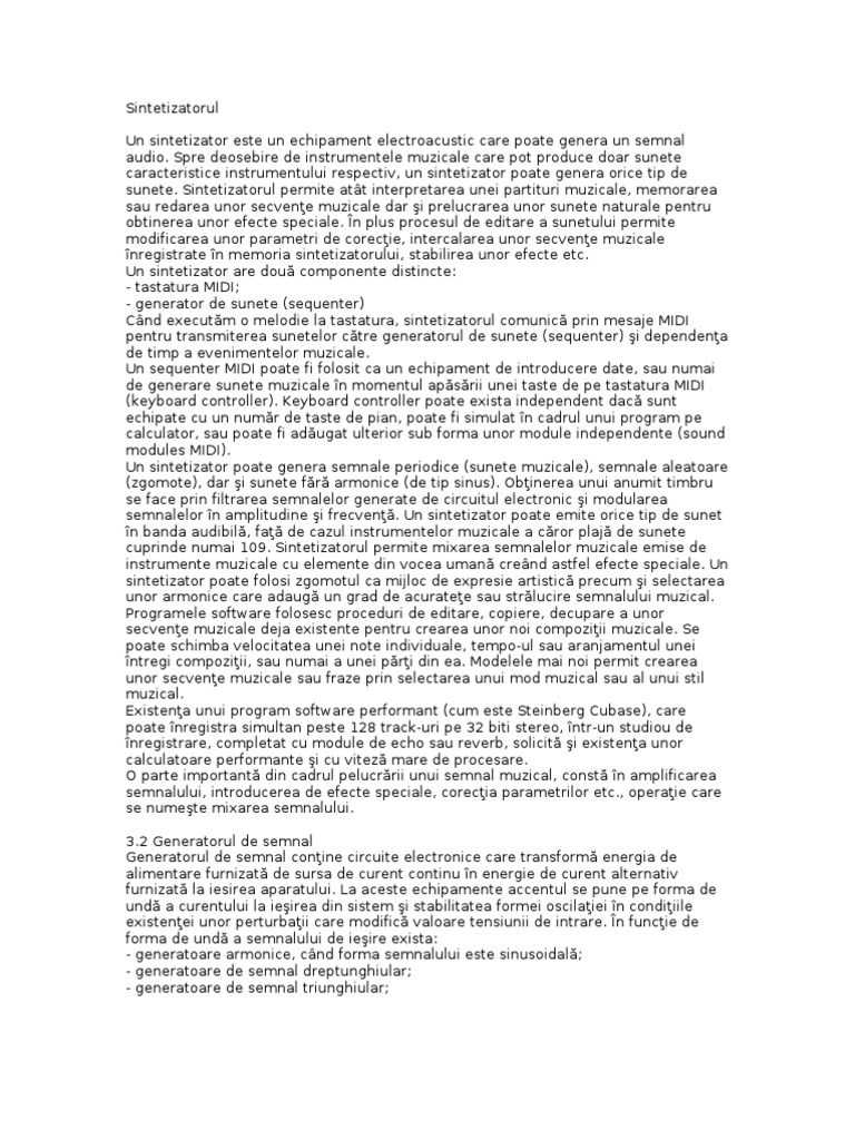Sunete Artificiale | PDF