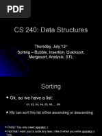 CS 240: Data Structures