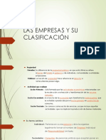 Las Empresas y Su Clasificación