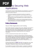 Guide to Securing Web Applications