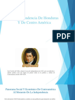 La independencia de Honduras y Centroamérica