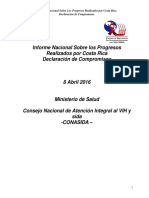 I. Informe VIH 2016 Ministerio de Salud Costa Rica