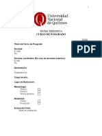 UNQui - Cursos de Posgrado - Formulario Inscripción