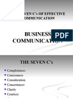 The Seven C'S of Effective Communication