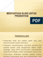 Menyiapkan Transparansi Dan Slide Untuk Presentasi