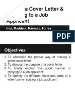 Writing a Cover Letter & Replying to a Job Applicant