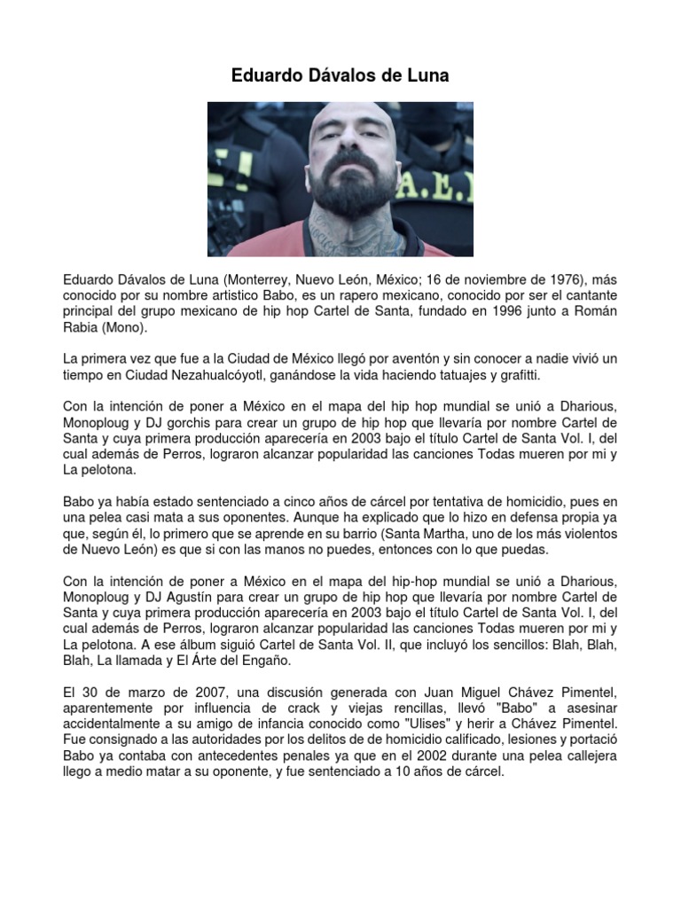 Eduardo Dávalos de Luna | PDF | Homicidio | Violencia