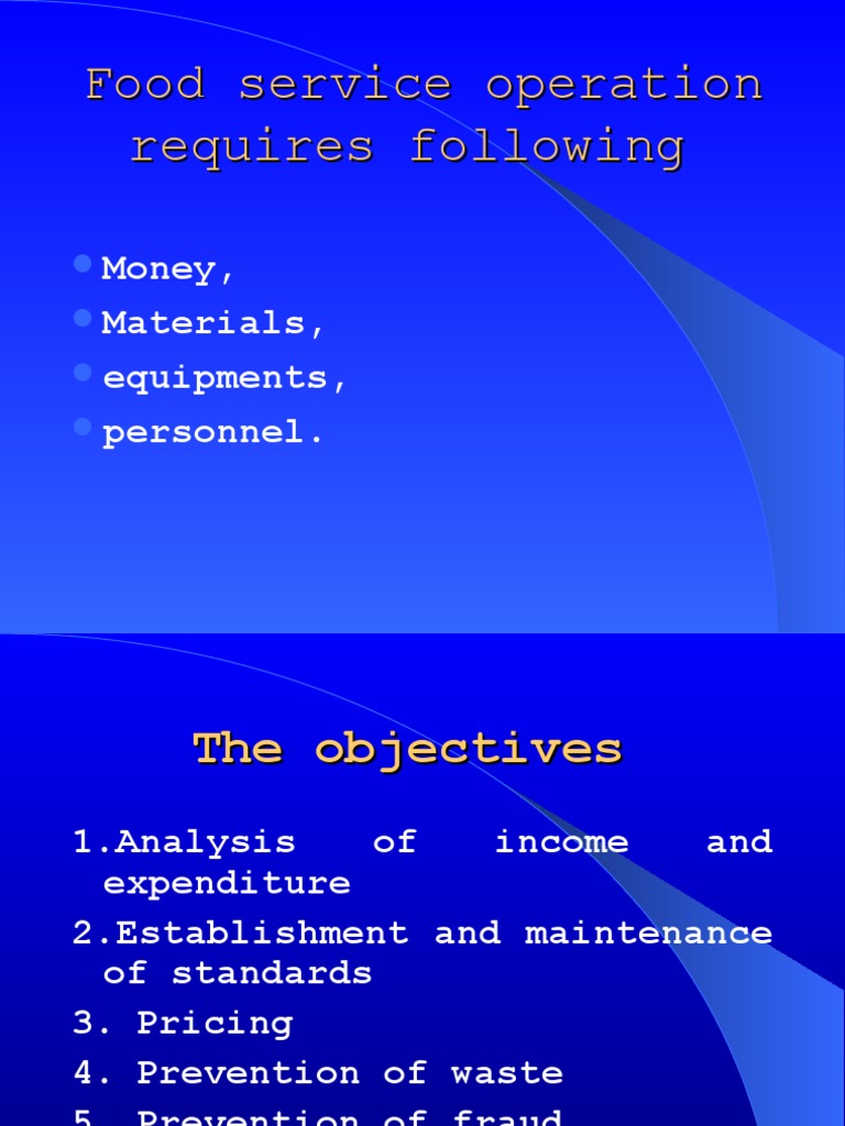 Food Cost Control Presentation PDF