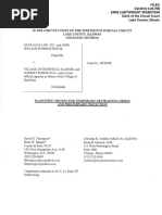 Motion for Temporary Restraining Order and Exhibits on Village of Deerfield's Assault Weapons Ban