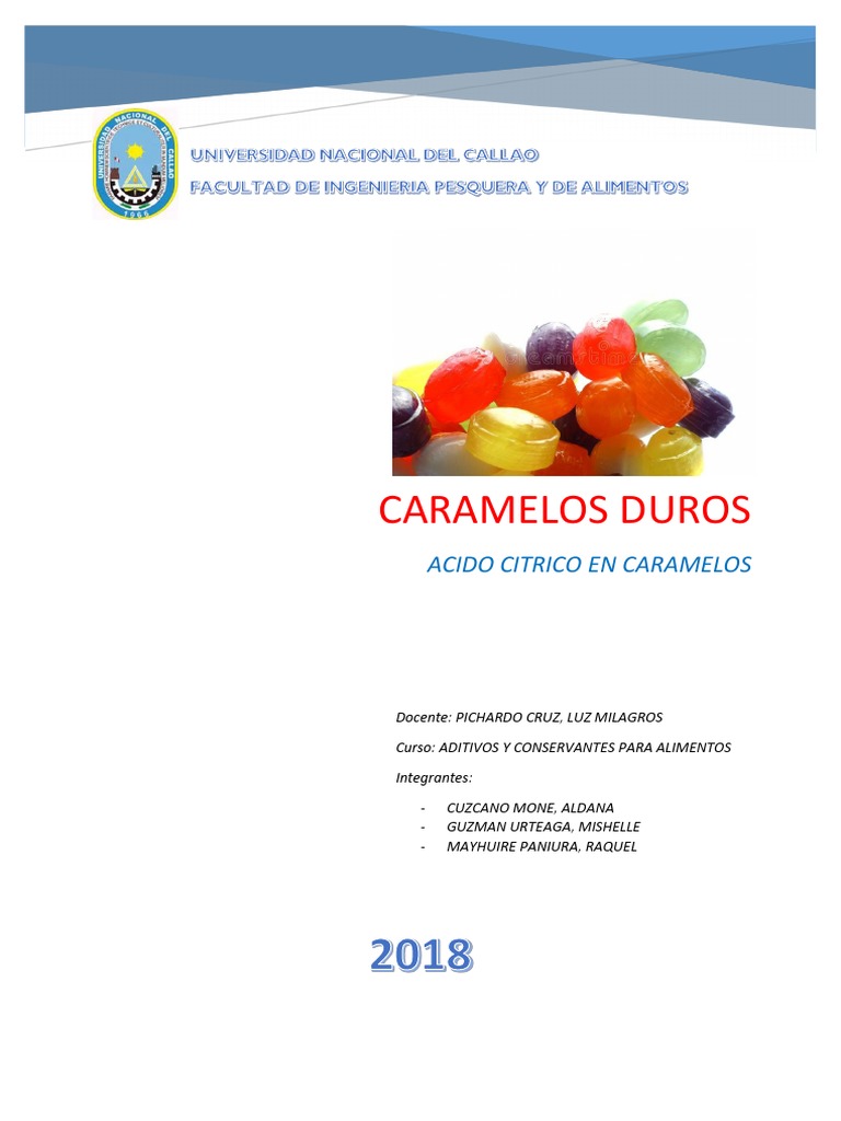 Caramelos Final | PDF | Química | Ciencias fisicas