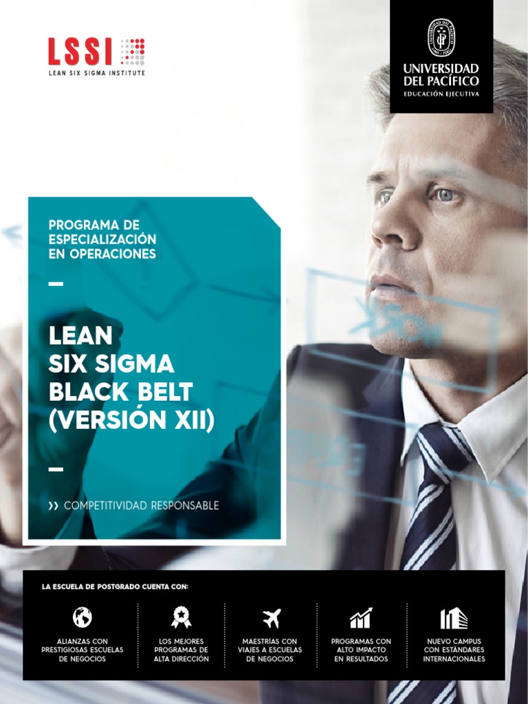 Folleto Lean Six Sigma Black Belt | PDF | Six Sigma | Calidad (comercial)