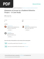 Elements of SCRUM in Student Robotics Project