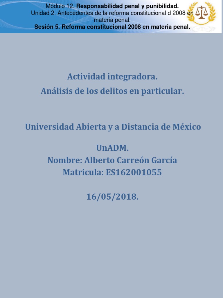 Impacto de la Reforma Penal 2008 | PDF | Derecho penal | Policía