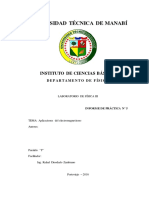 APLICACIONES DEL ELECTROMAGNETISMO - INFORME FÍSICA