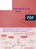 Reality Assumption Case Study - Questions - Answers