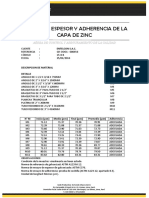 Ensayo de Espesor y Adherencia de La Capa de Zinc