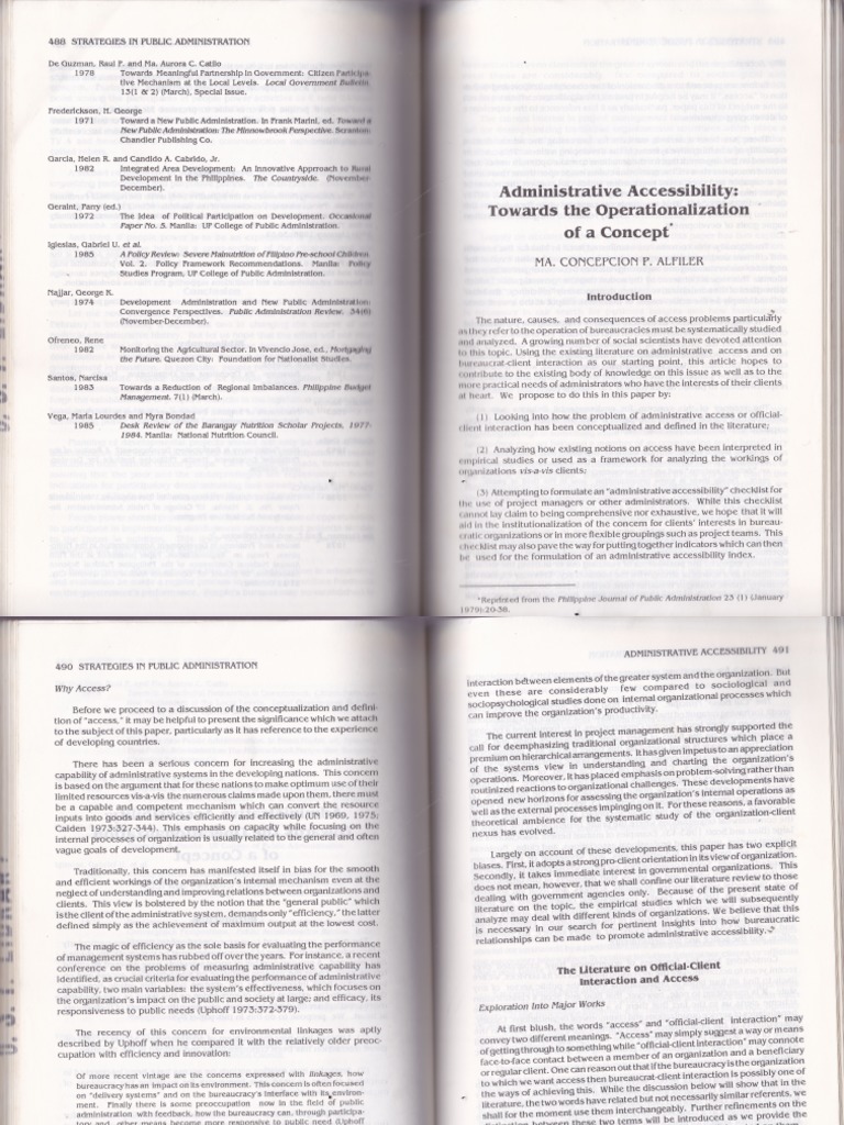 Administrative Accountability Towards The Operationalization of A ...