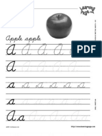 Learning Pages - Cursive Writing