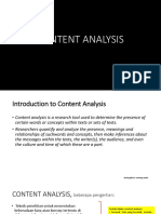 Content Analysis 2018