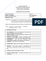 Performance Evaluation Form