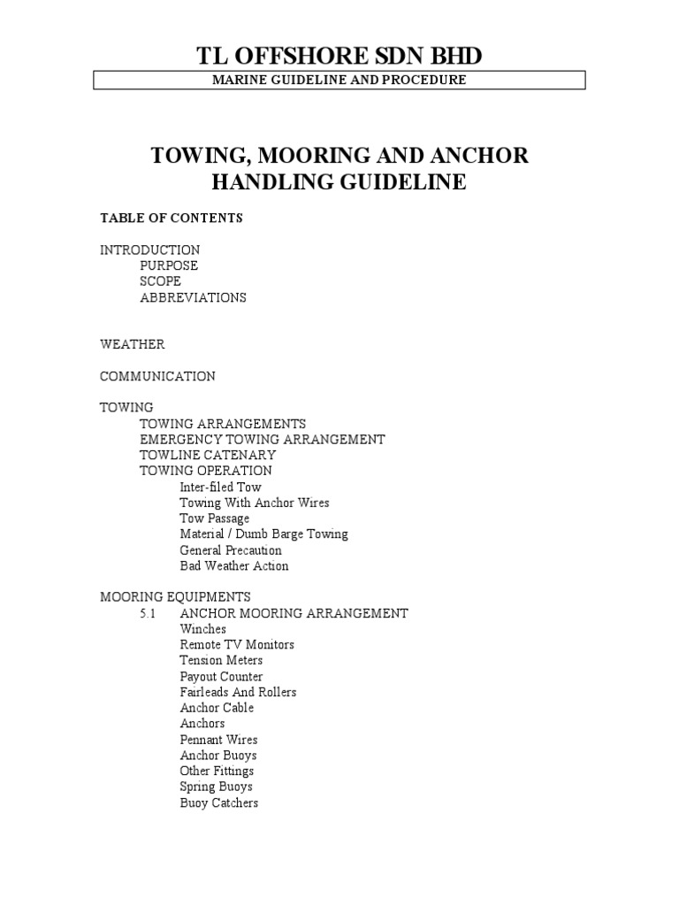 Anchor Handling Guide PDF Anchor Rope