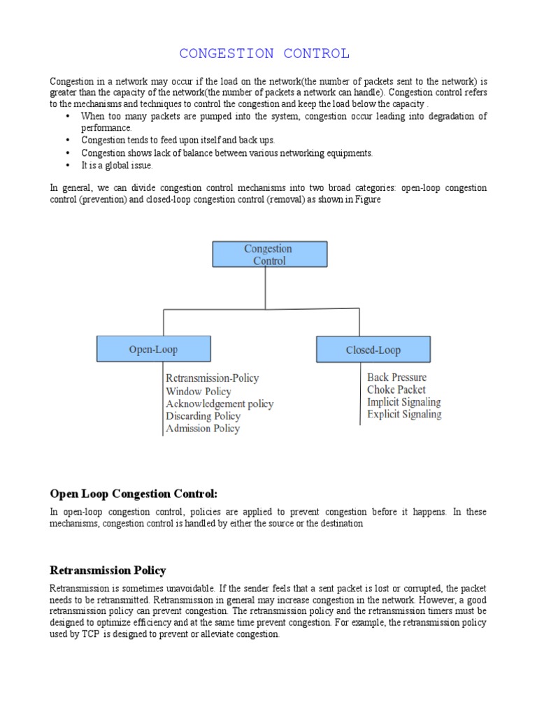 Congestion Control | PDF | Network Congestion | Computer Network