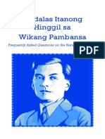 Tanong-Sagot Hinggil Sa Wikang Pambansa