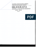 Bibliografia Revistei Biserica Ortodoxă Română Vol I (1874-2014)