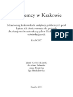 Cudzoziemcy W Krakowie Monitoring - Raport