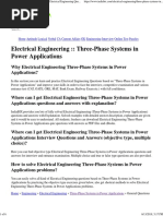 Three-Phase Systems in Power Applications - Electrical Engineering Questions and Answers