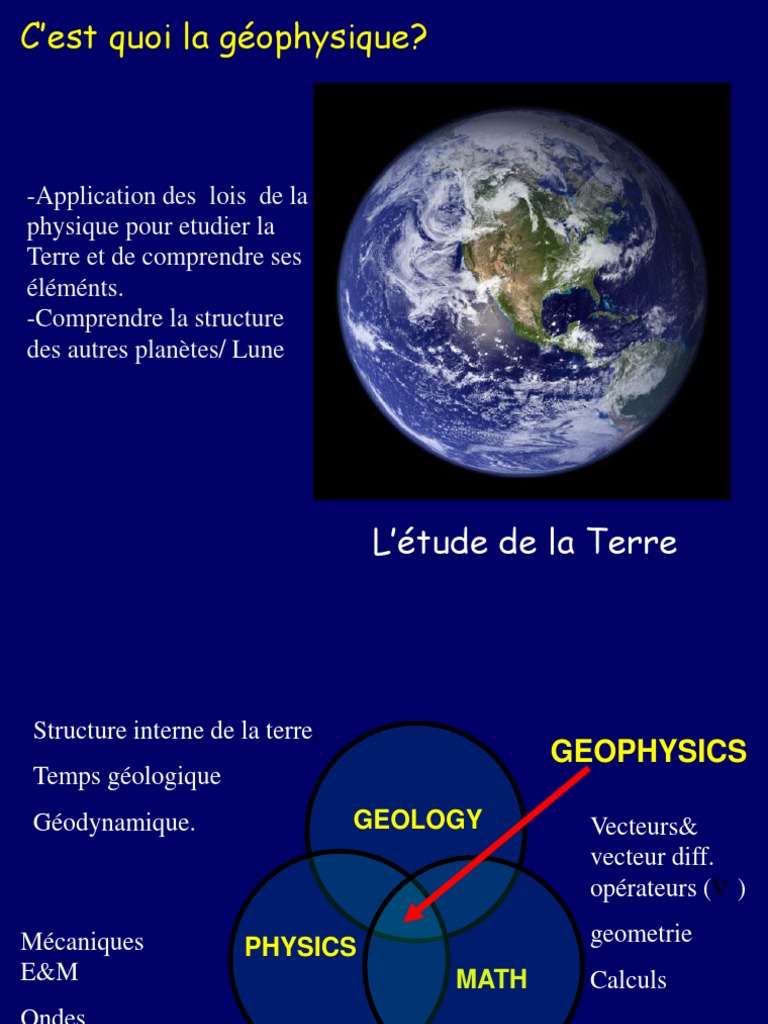 C'Est Quoi La Géophysique PDF Sciences planétaires Planètes du