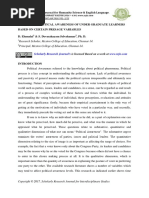 A Study On Political Awareness of Under Graduate Learners Based On Certain Presage Variables