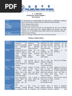 G-Oal R-Ole A-Udience S-Ituation: A. Y. 2018-2019 Performance Task in English 7 First Quarter