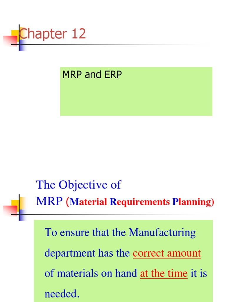 12 MRP | PDF | Systems Science | Business Process Management