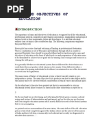 Aims and Objectives of Education