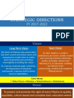 DepEd Strategic Directions 2017-2022