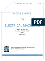 Lecture Notes on Electrical Machines II