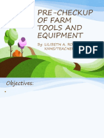 Pre Checkup of Farm Tools and Equipments