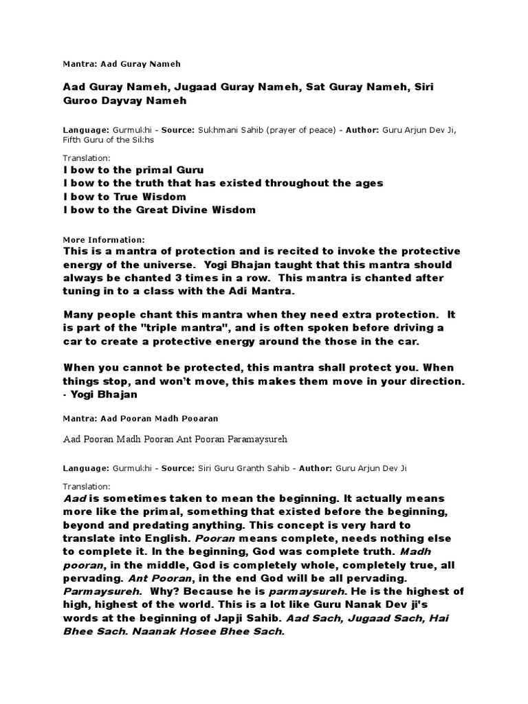 Mantra Guru Nanak Mantra mantra guru nanak mantra