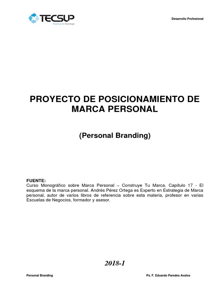 Estrategias de Posicionamiento Personal | PDF | Gestión de la marca | Marca